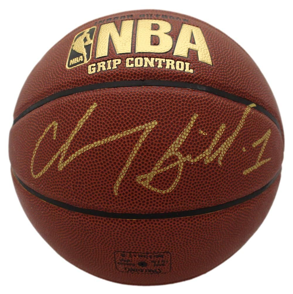 Chauncey Billups Signed Denver Nuggets Grip Control Basketball Beckett