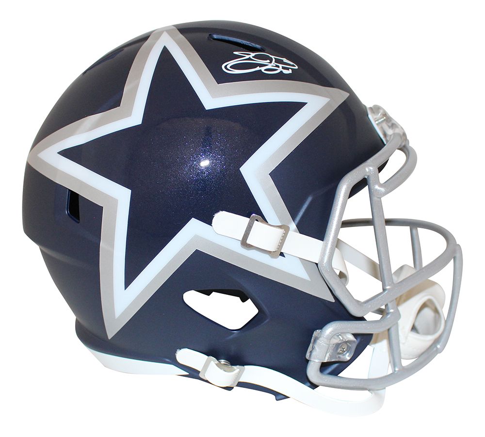 Emmitt Smith Autographed/Signed Dallas Cowboys F/S AMP Helmet BAS