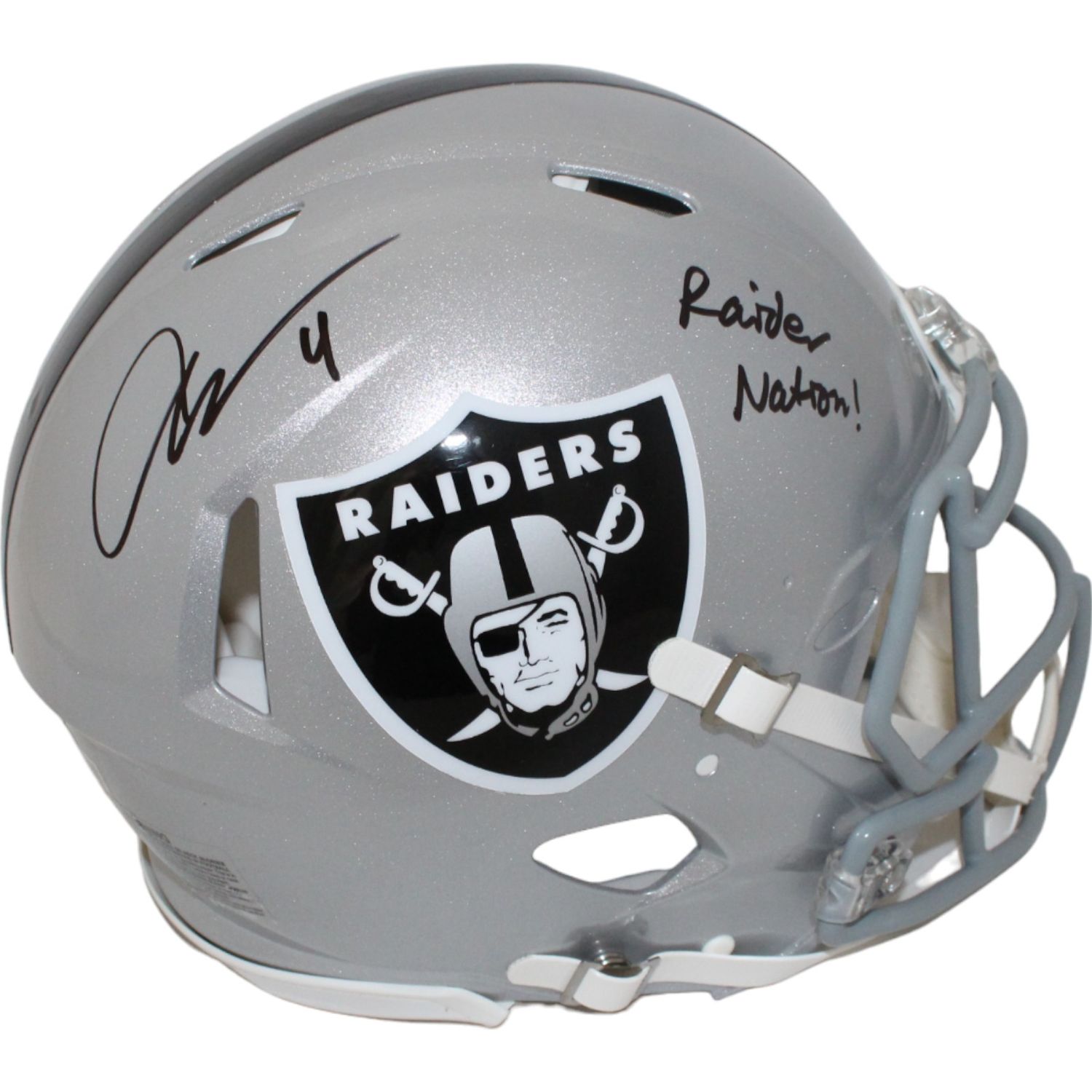 Aidan O&#39;Connell Signed Las Vegas Raiders Authentic Helmet Insc Beckett