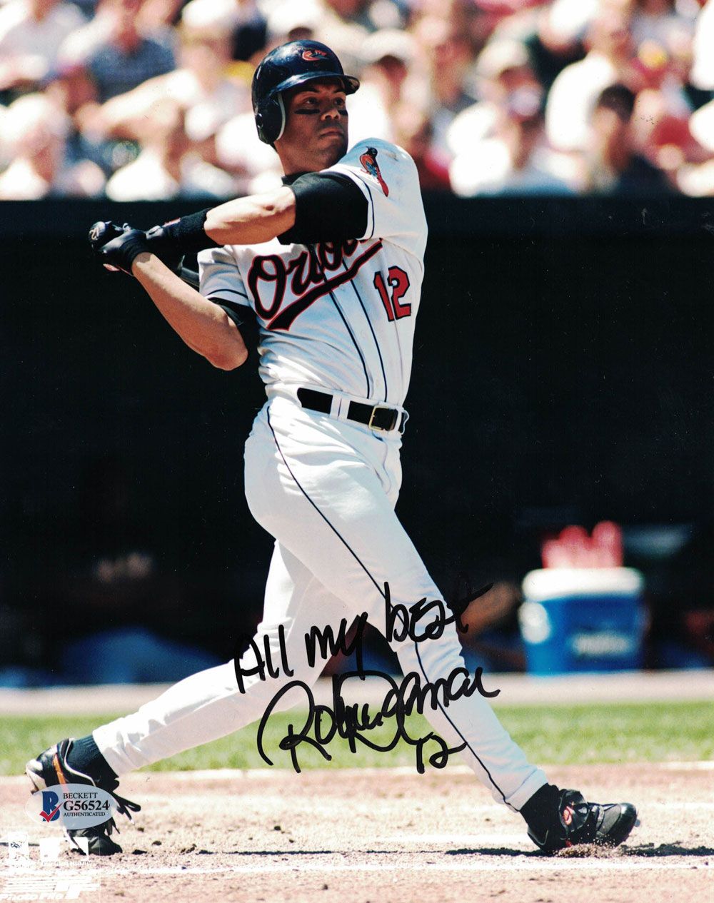 Robert Alomar Autographed Baltimore Orioles 8x10 Photo All MY Best BAS PF