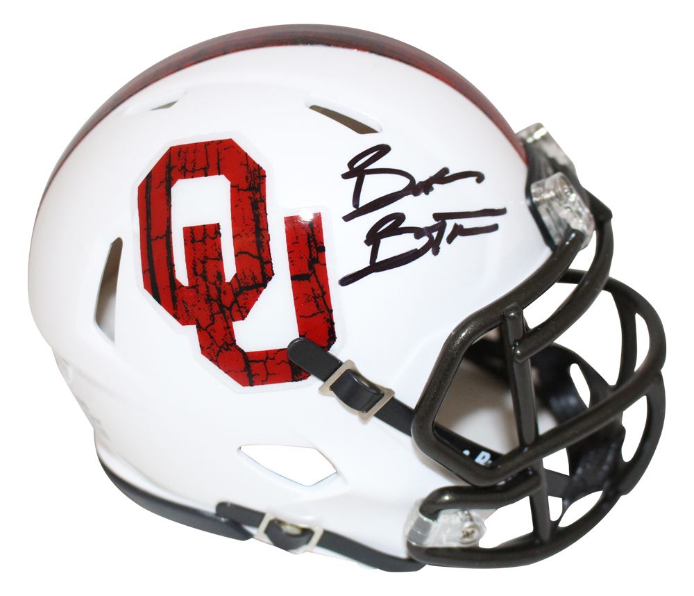 Brian Bosworth Autographed/Signed Oklahoma Sooners Wood Mini Helmet BAS