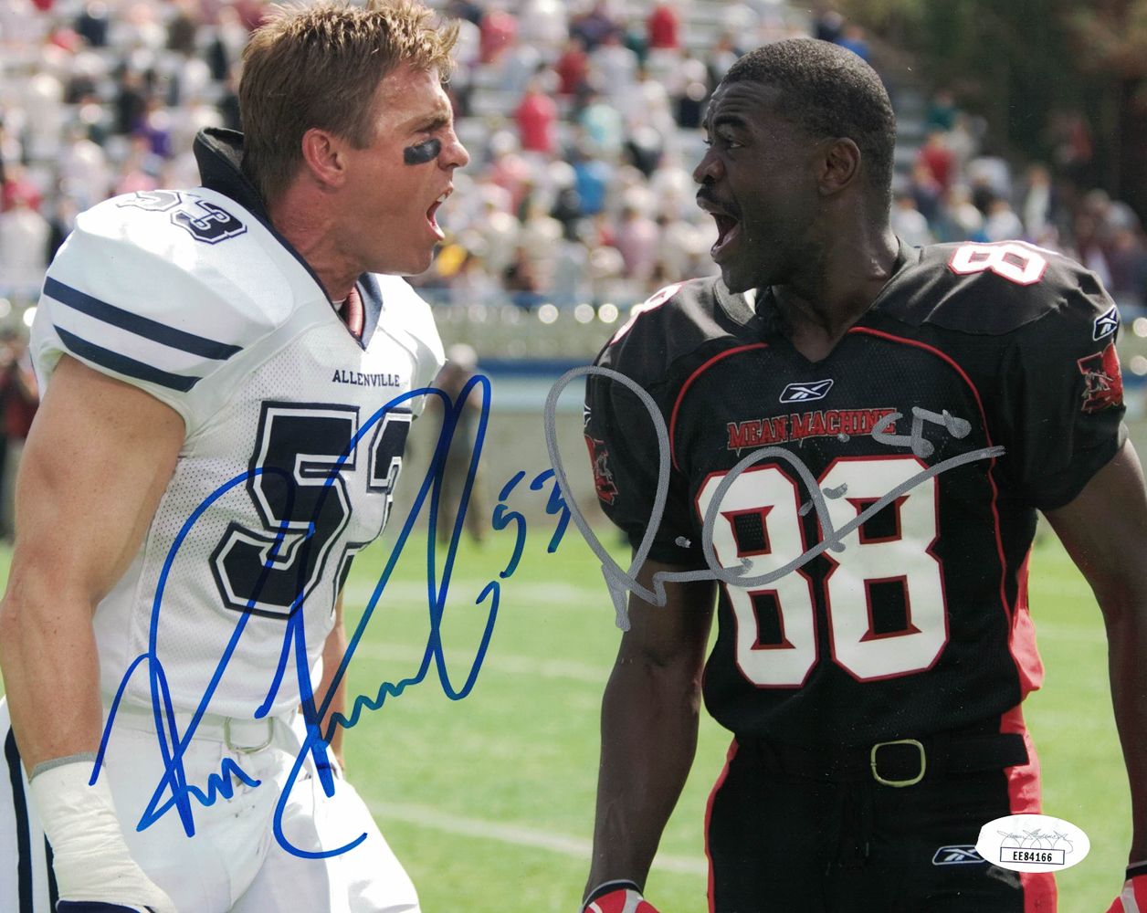 Michael Irvin &amp; Bill Romanowski Signed The Longest Yard 8x10 Photo JSA