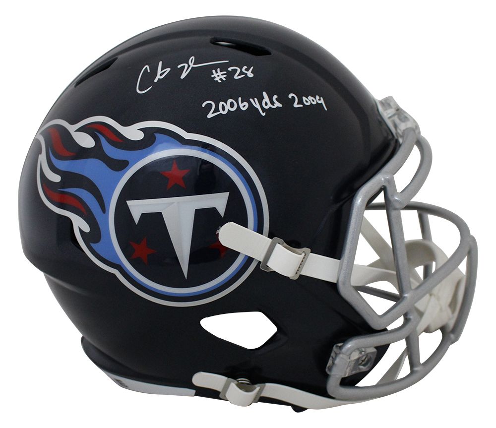 Chris Johnson Signed Tennessee Titans Speed Replica Helmet 2006 Yds JSA