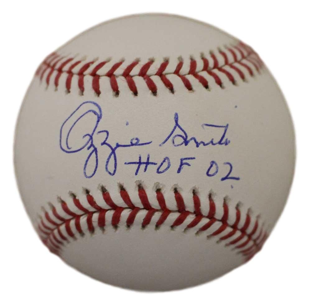 Ozzie Smith Autographed/Signed St Louis Cardinals OML Baseball HOF BAS