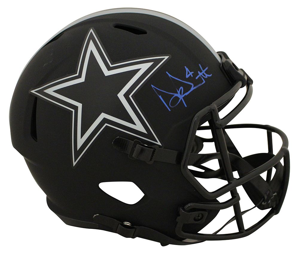 Dak Prescott Autographed/Signed Dallas Cowboys F/S Eclipse Helmet BAS