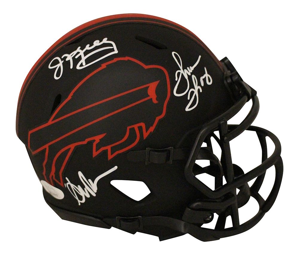 Jim Kelly Thomas &amp; Reed Autographed Buffalo Bills Eclipse Mini Helmet JSA
