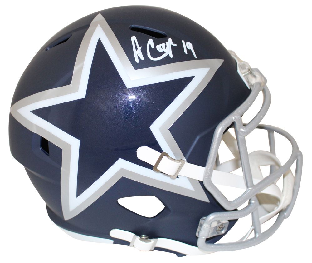 Amari Cooper Autographed/Signed Dallas Cowboys AMP Helmet JSA