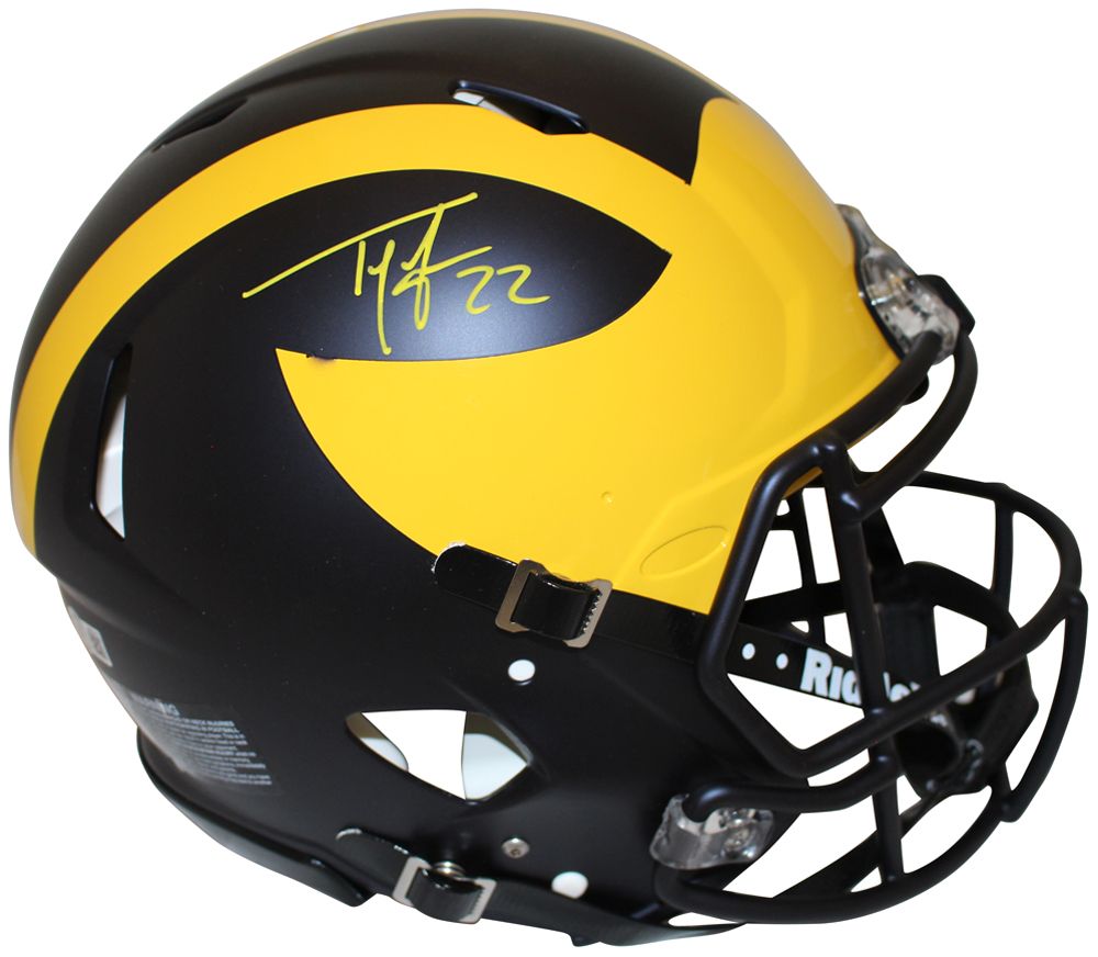 Ty Law Autographed Michigan Wolverines Authentic Speed Helmet Beckett