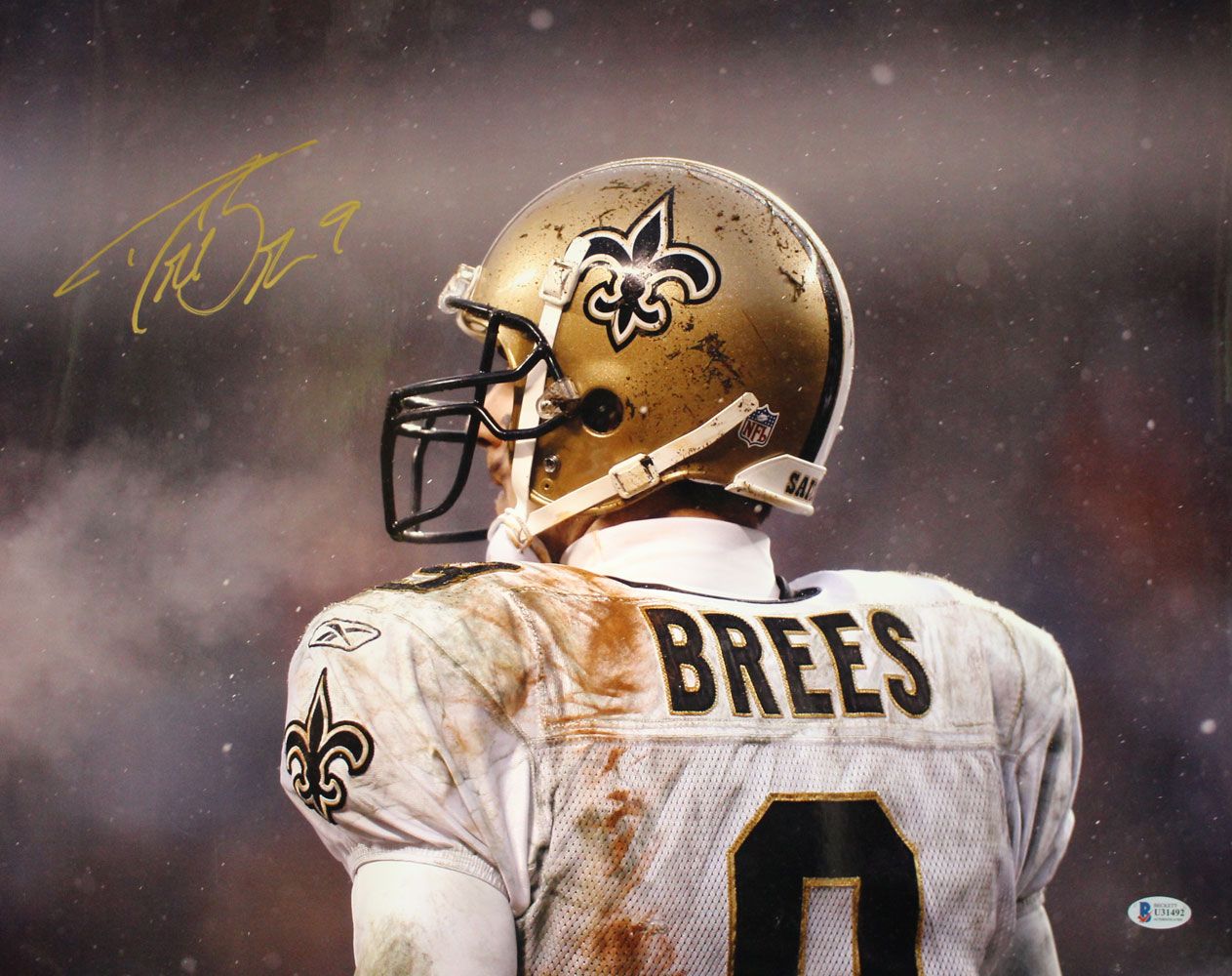 Drew Brees Autographed/Signed New Orleans Saints 16x20 Photo BAS