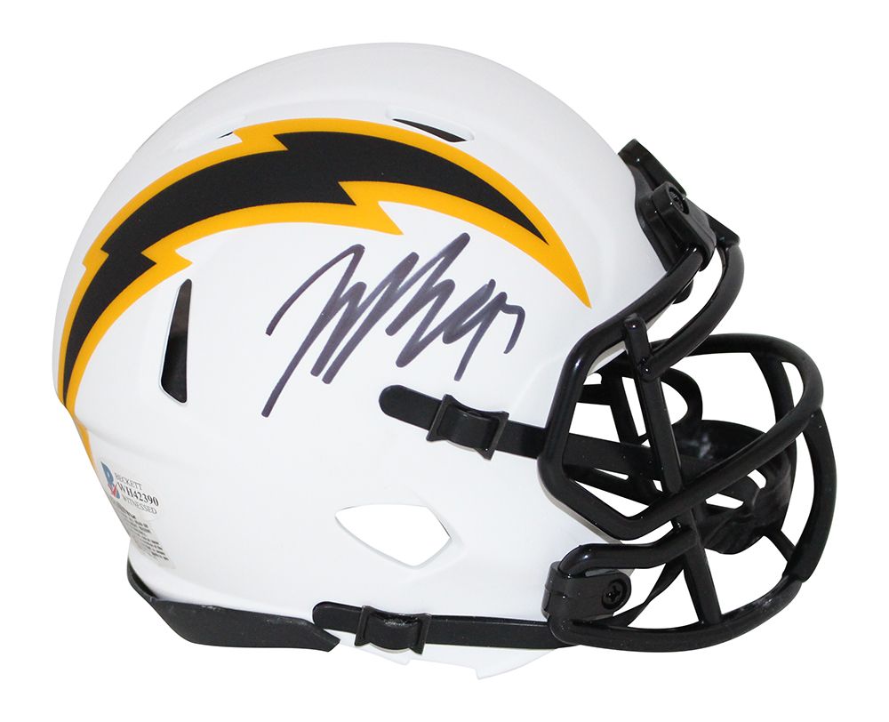 Joey Bosa Autographed/Signed Los Angeles Chargers Lunar Mini Helmet BAS