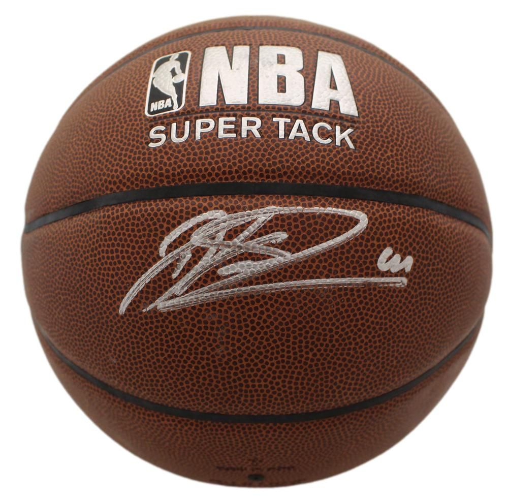 Dirk Nowitzki Signed Dallas Mavericks Super Tack Basketball Beckett