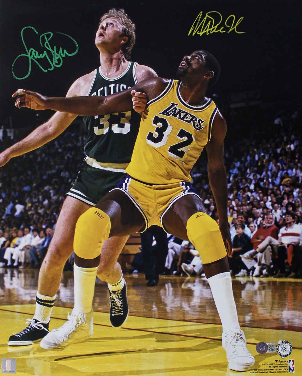 Larry Bird &amp; Magic Johnson Autographed/Signed 16x20 Photo Beckett