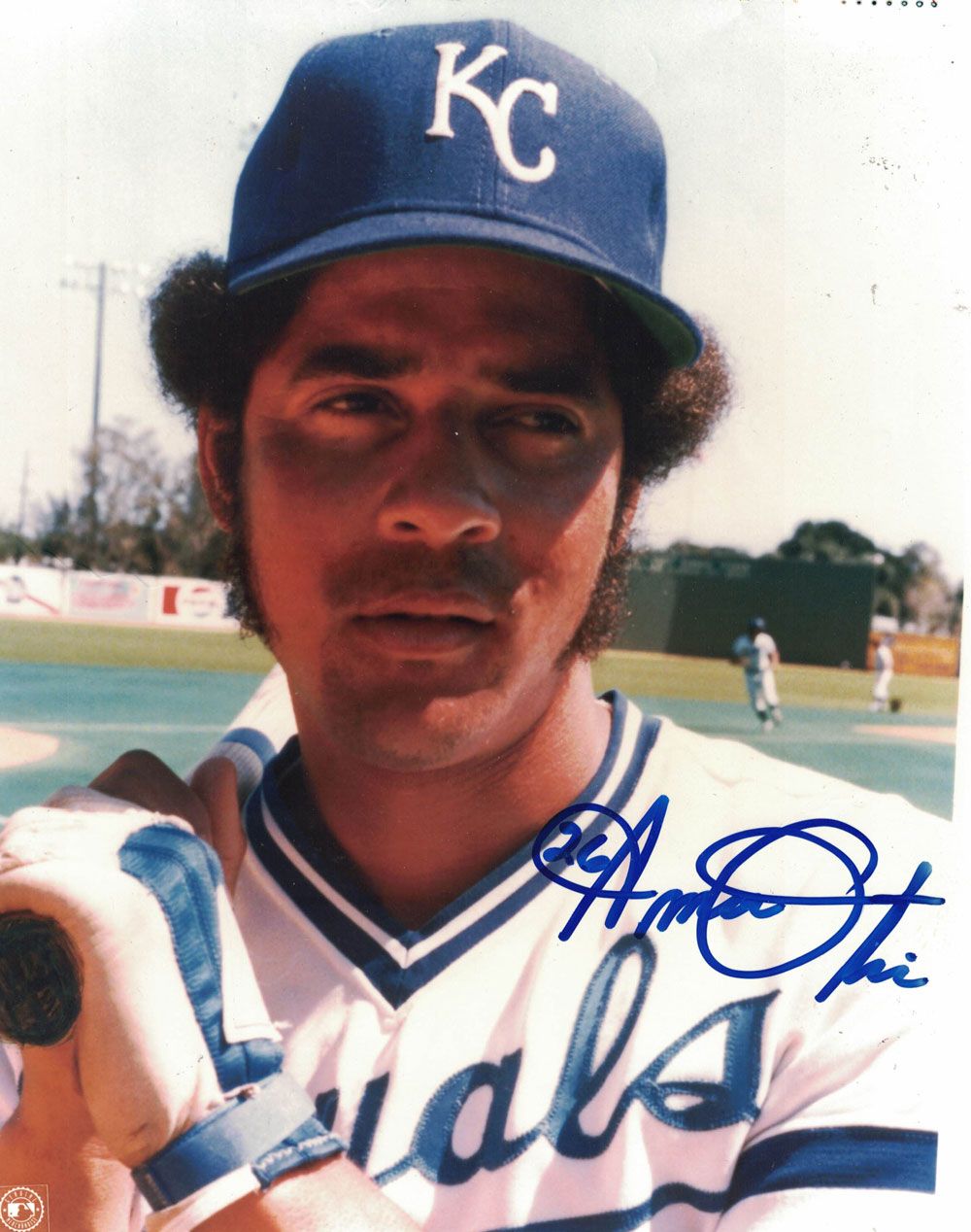 Amos Otis Autographed/Signed Kansas City Royals 8x10 Photo PF