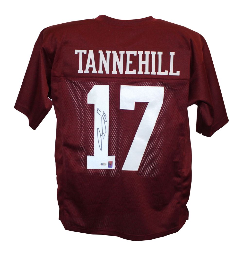 Ryan Tannehill Autographed/Signed College Style Maroon XL Jersey BAS