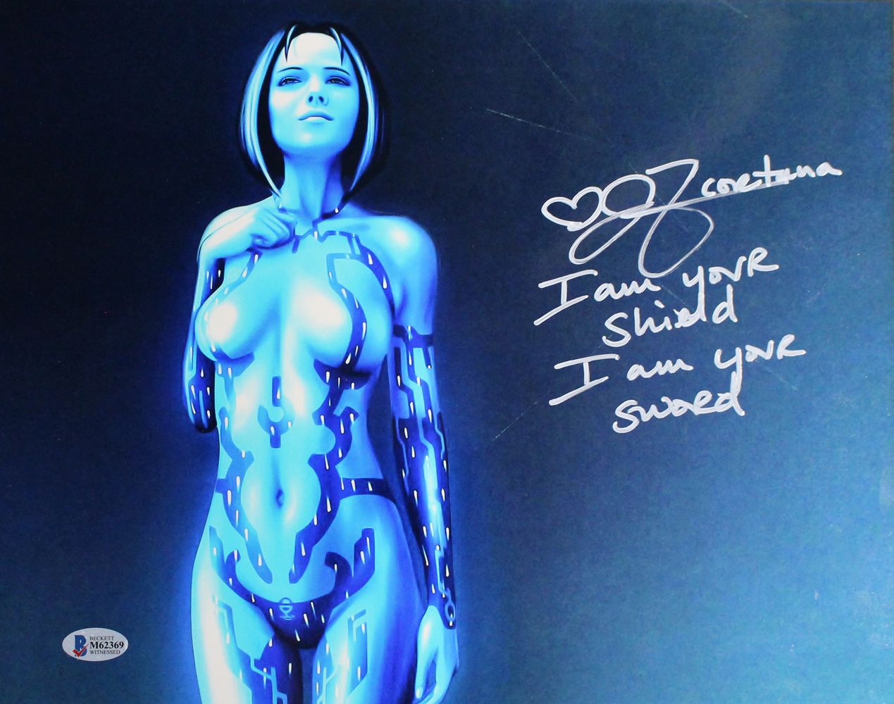 Jen Taylor Autographed/Signed Halo 11x14 Photo Shield &amp; Sword BAS