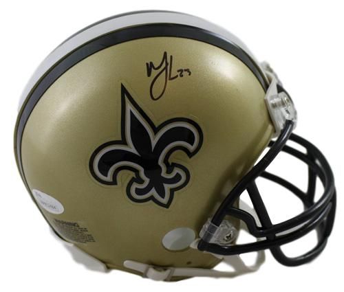 Marshon Lattimore Autographed New Orleans Saints Mini Helmet JSA