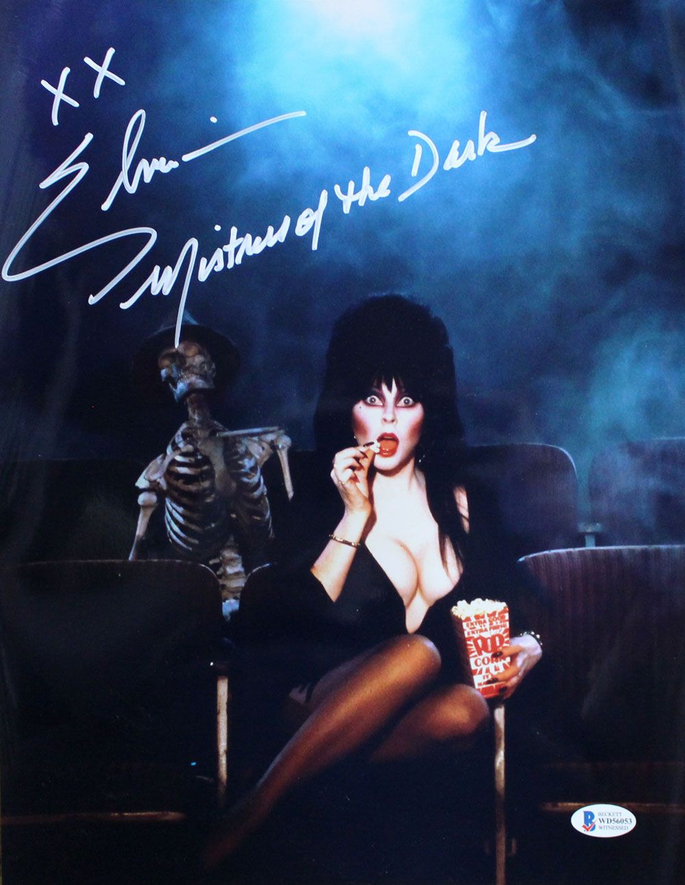 Cassandra Peterson Autographed/Signed Elvira 11x14 Photo BAS