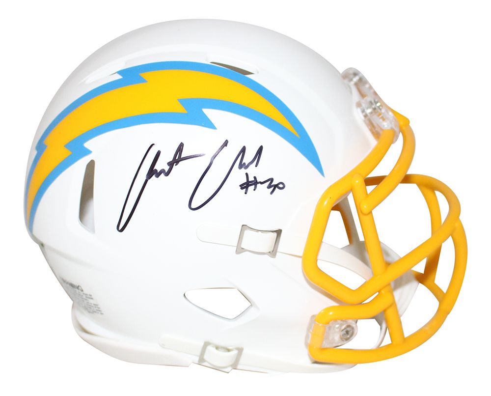 Austin Ekelar Autographed/Signed Los Angeles Chargers Mini Helmet BAS