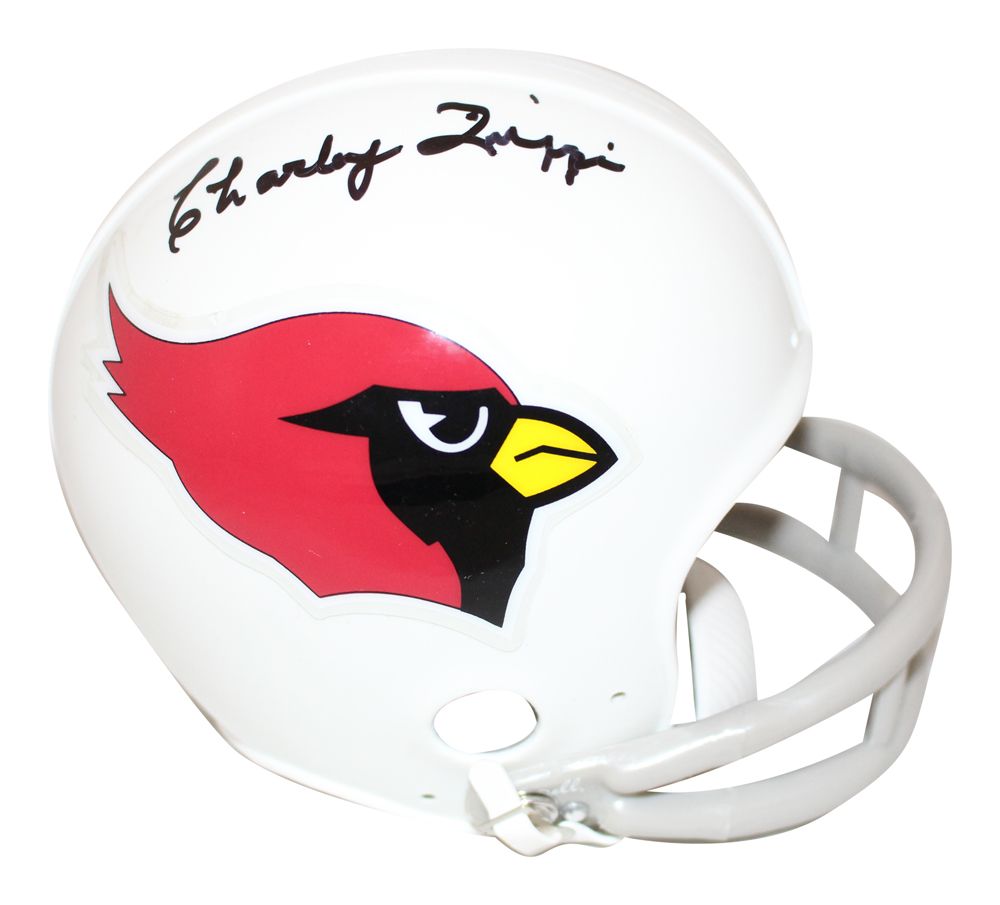 Charlie Trippi Autographed/Signed Arizona Cardinals 2Bar Mini Helmet BAS
