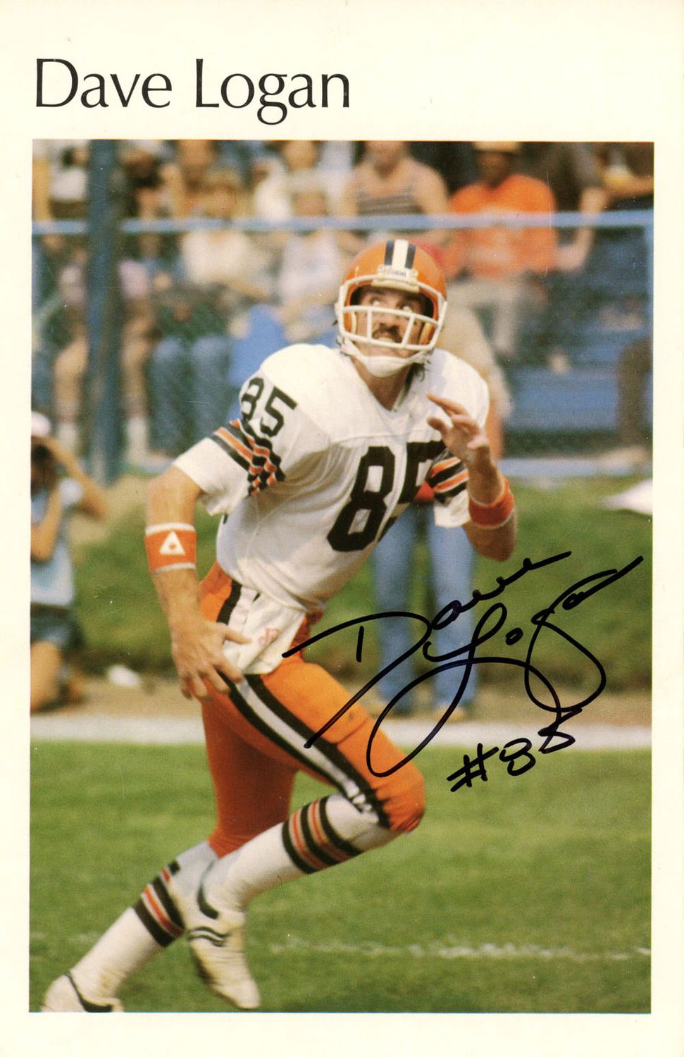 Dave Logan Autographed Cleveland Browns Mini Poster Beckett 46129