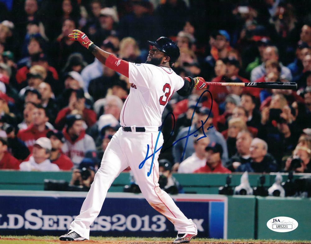 David Ortiz Autographed Boston Red Sox 8x10 Photo JSA