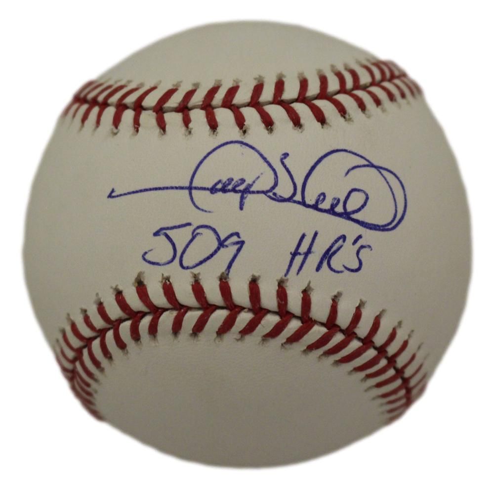Gary Sheffield Autographed Milwaukee Brewers OML Baseball 509 HRs BAS