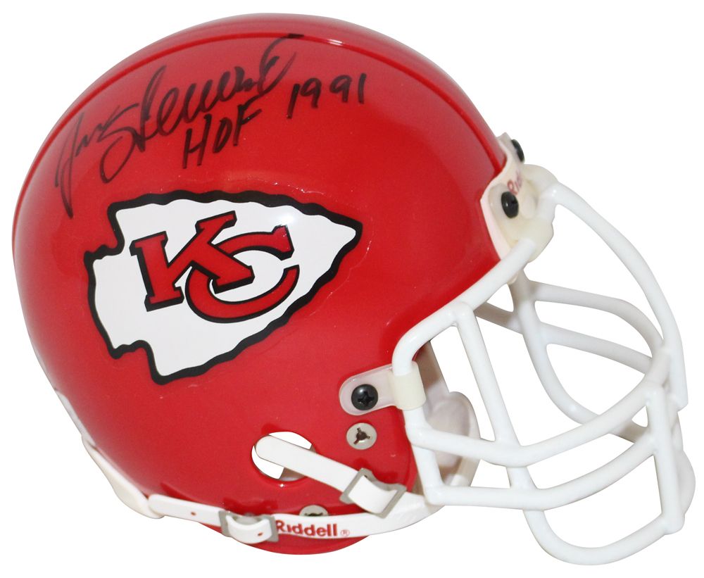 Willie Lanier &amp; Jan Stenerud Signed Chiefs Authentic Mini Helmet HOF BAS