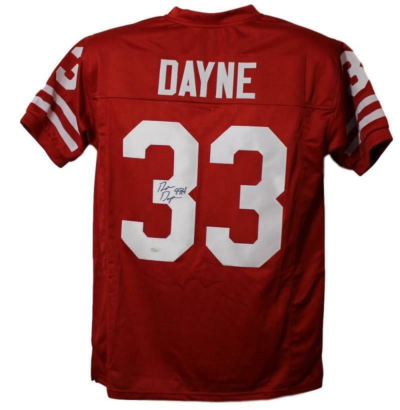 Ron Dayne Autographed Wisconsin Badgers Size XL Red Jersey HT JSA