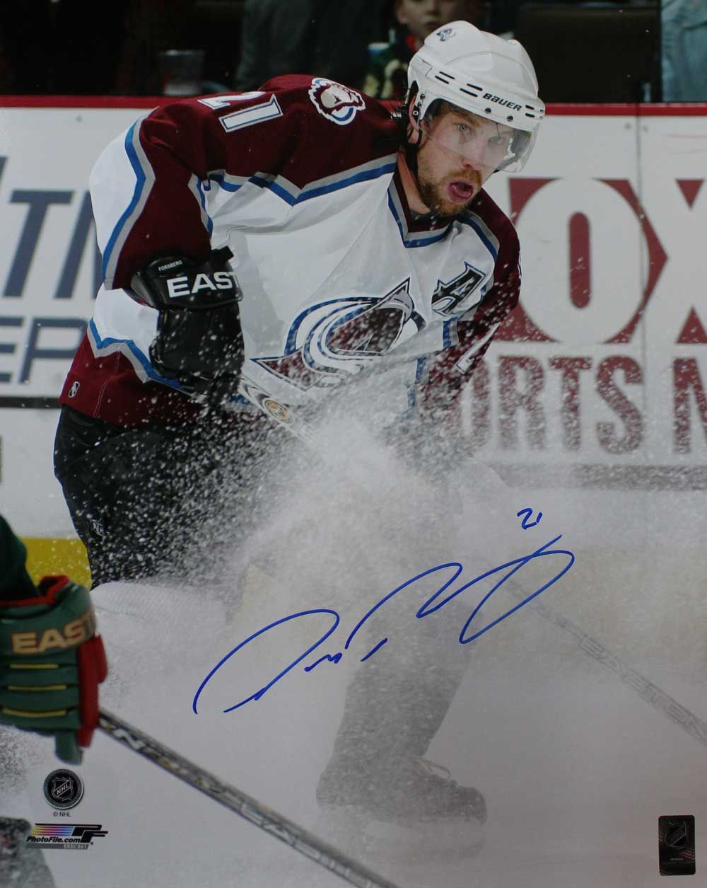 Peter Forsberg Autographed/Signed Colorado Avalanche 16x20 Photo PF