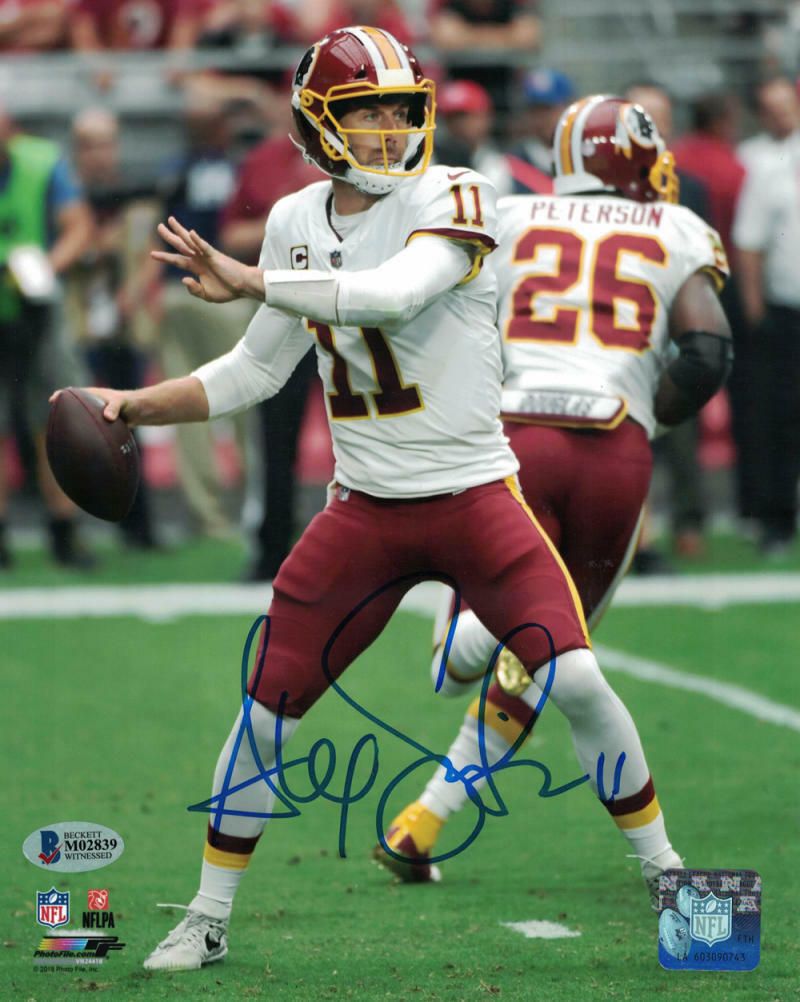 Alex Smith Autographed Washington Redskins 8x10 Photo BAS