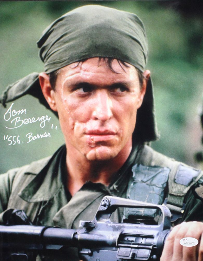 Tom Berenger Autographed/Signed Platoon 11x14 Photo SSG Barnes JSA