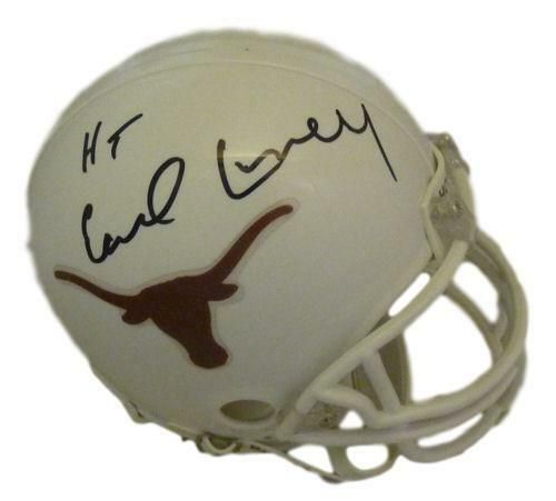 Earl Campbell Autographed Texas Longhorns mini helmet w/HT 77 &amp; JSA