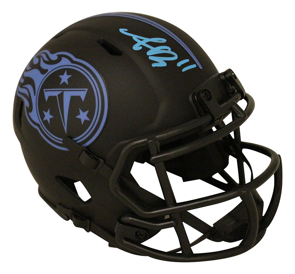 AJ Brown Autographed/Signed Tennessee Titans Eclipse Mini Helmet BAS