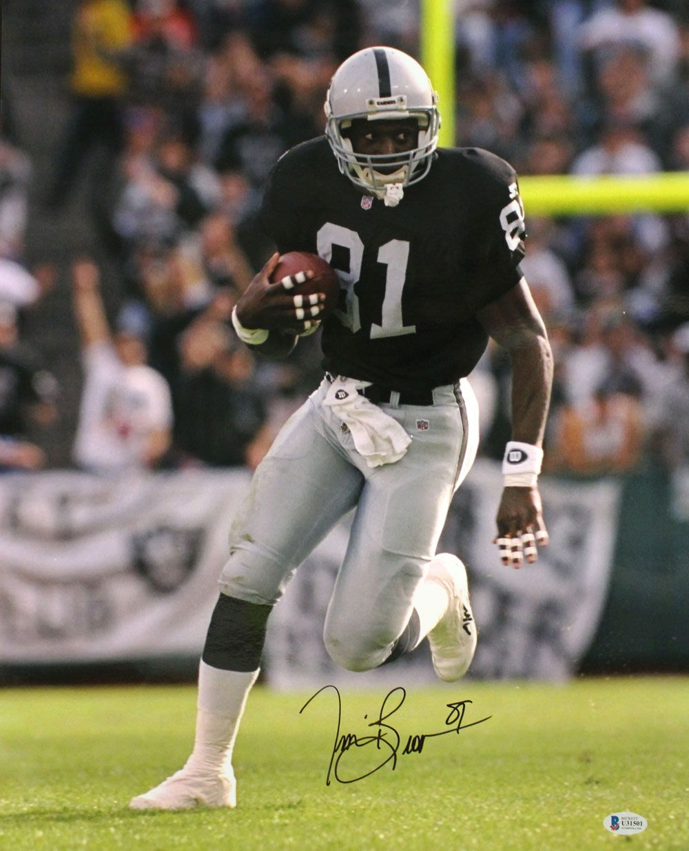 Tim Brown Autographed/Signed Oakland Raiders 16x20 Photo BAS