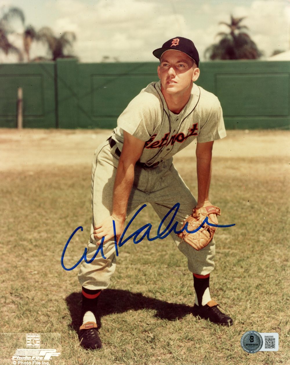 Al Kaline Autographed/Signed Detroit Tigers 8x10 Photo Beckett 45172