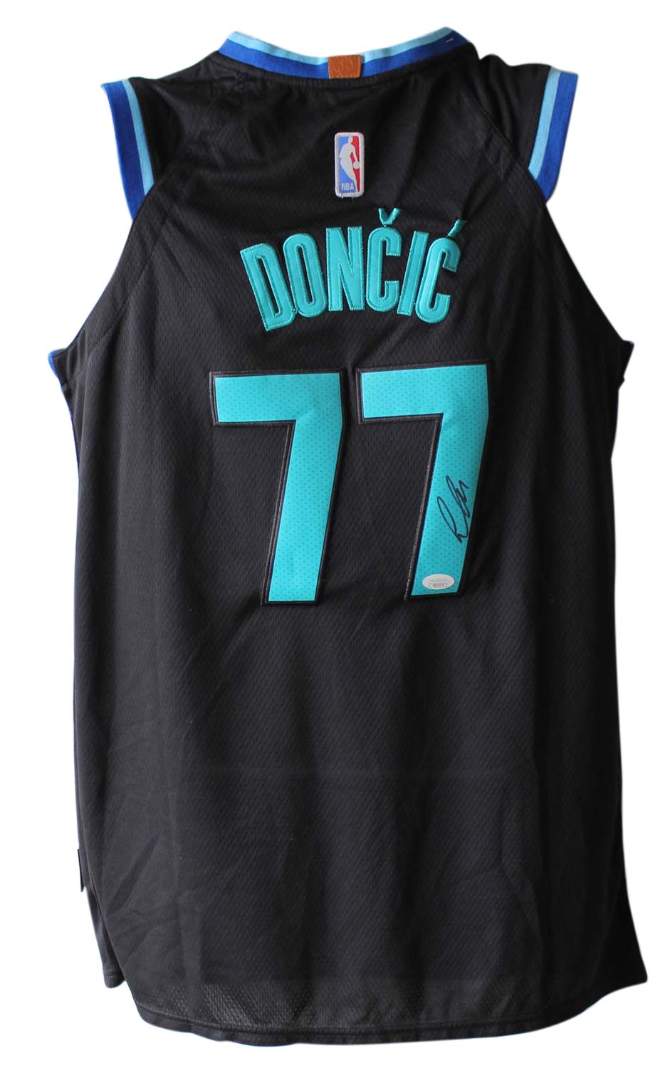 Luka Donic Autographed/Signed Dallas Mavericks Black Nike 50 Jersey JSA