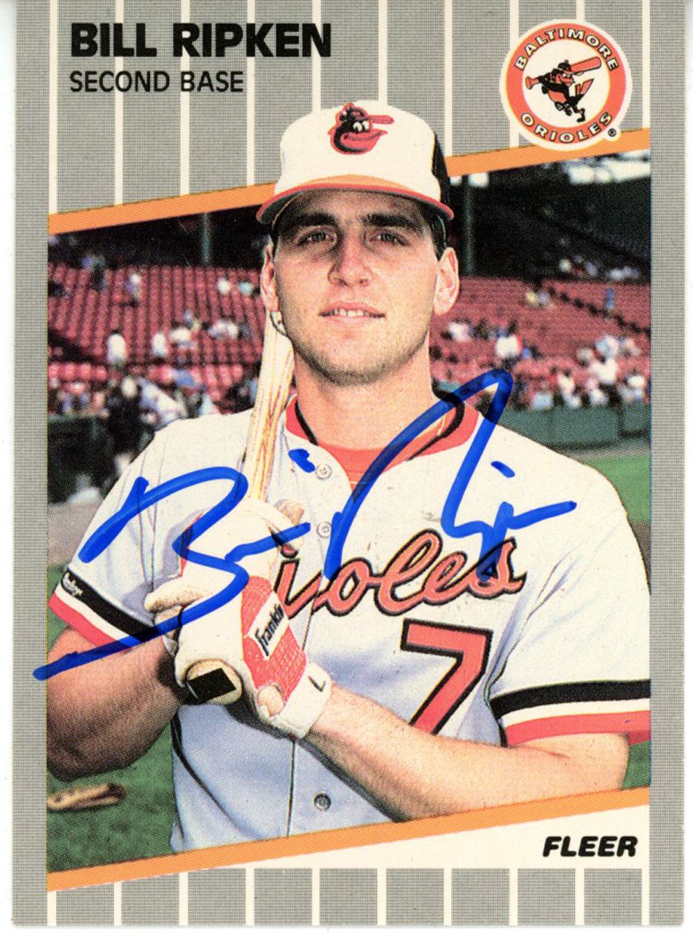 Billy Ripken Signed 1989 Fleer #616 Black Box Error Trading Card Beckett