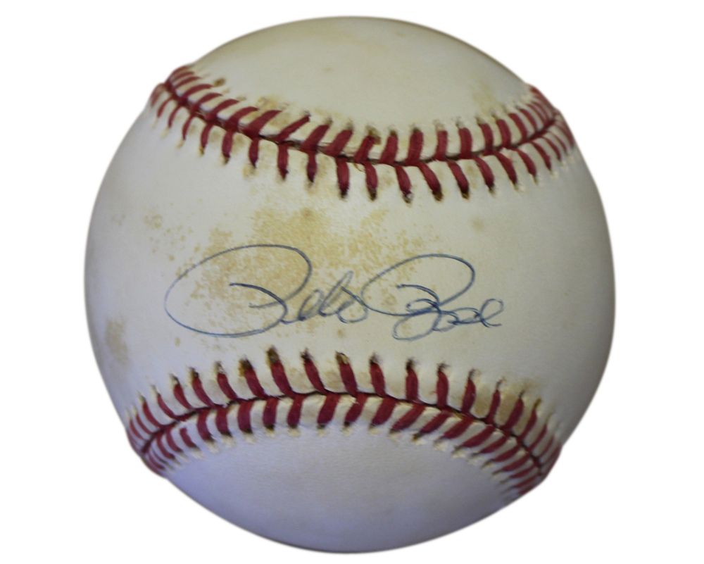 Pete Rose Autographed Cincinnati Reds National League Baseball JSA
