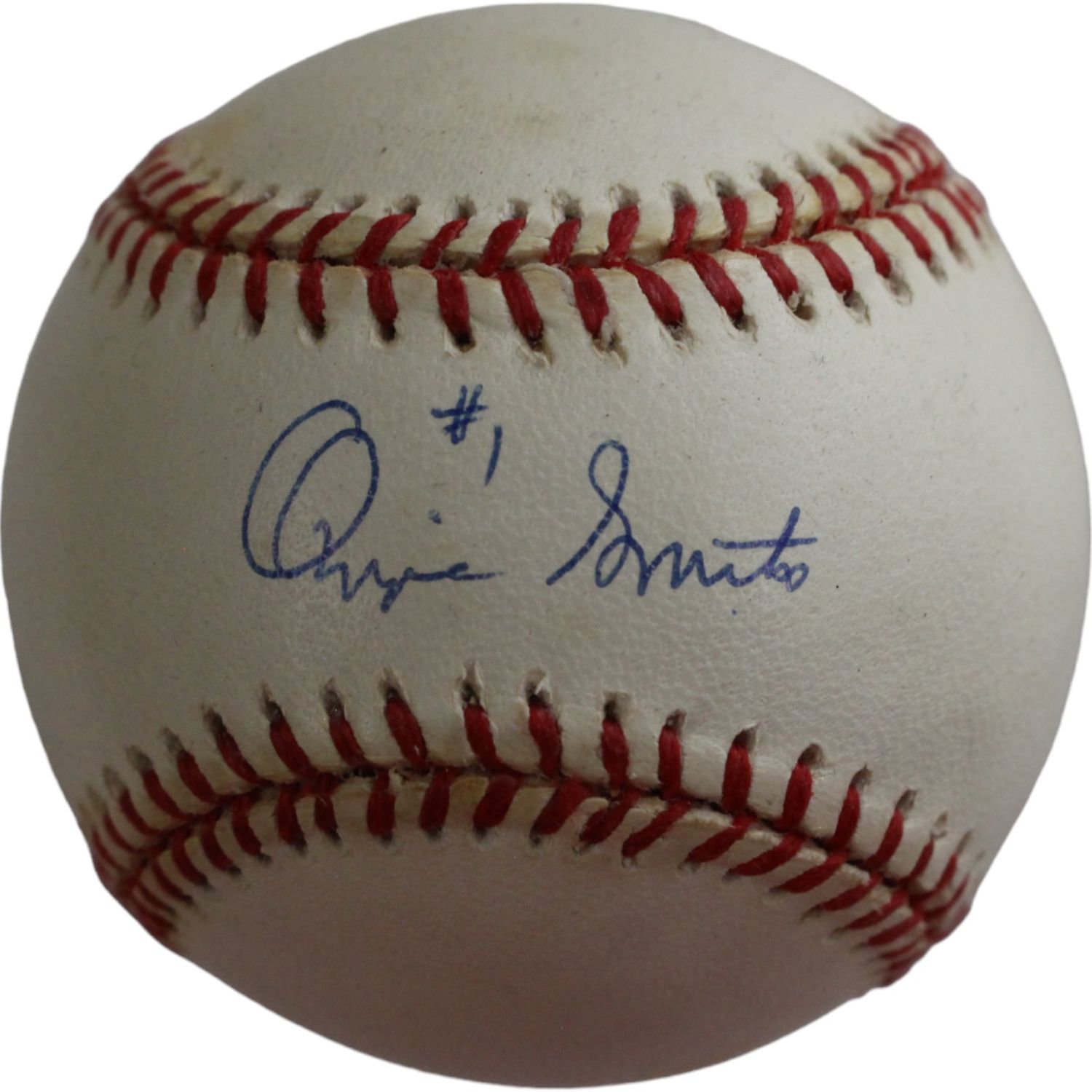 Ozzie Smith Autographed National League Baseball Toned Beckett 44344