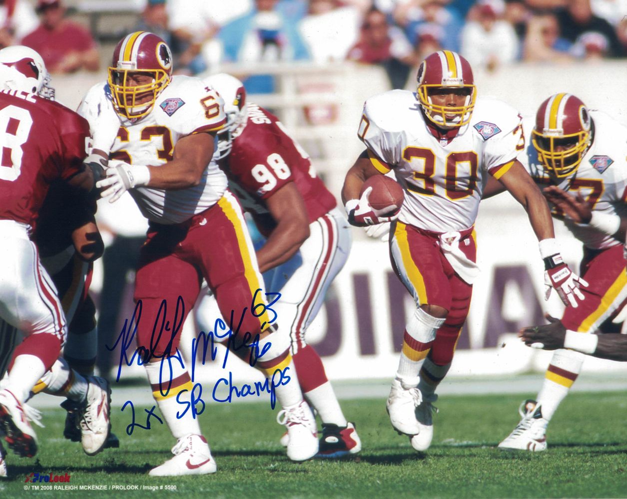 Raleigh Mckenzie Signed Washington Redskins 8x10 Photo 2x SB Champs