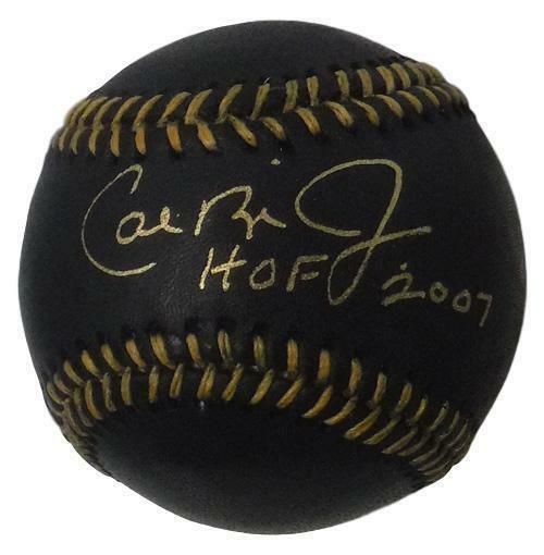 Cal Ripken Jr Autographed Baltimore Orioles OML Black Baseball HOF 2017 JSA