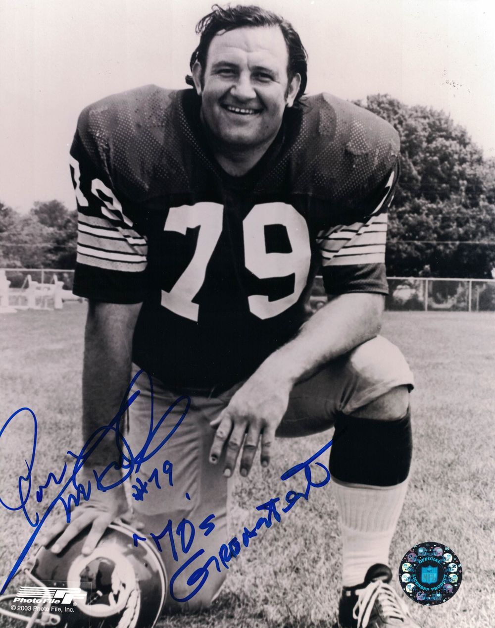 Ron McDole Autographed/Signed Washington Redskins 8x10 Photo 70 Greatest
