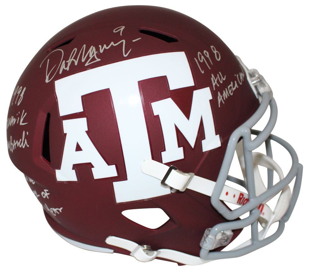 Dat Nguyen Autographed Texas A&amp;M Aggies Speed Replica Helmet 4 Insc JSA