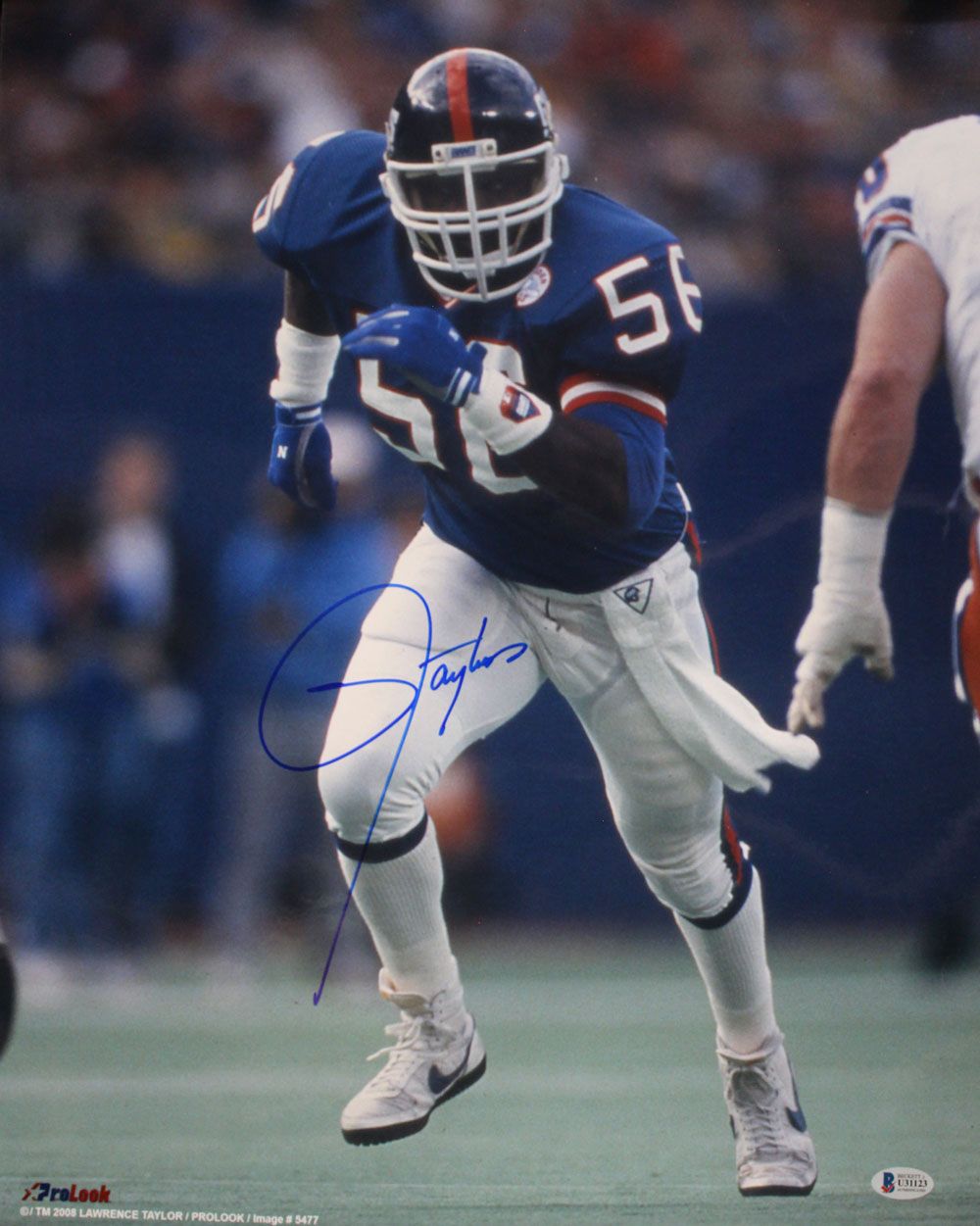 Lawrence Taylor Autographed/Signed New York Giants 16x20 Photo BAS