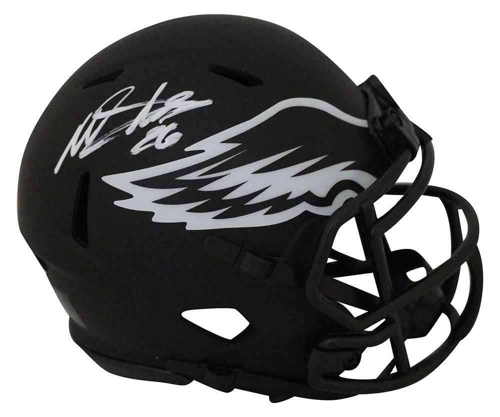 Miles Sanders Autographed Philadelphia Eagles Eclipse Mini Helmet JSA