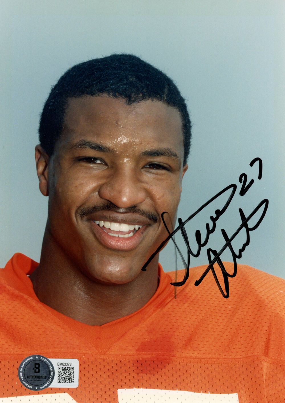 Steve Atwater Autographed/Signed Denver Broncos 5x7 Photo BAS 45100