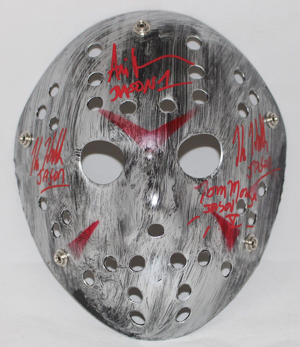 Ari Lehman Kane Hodder &amp; Morga Signed Friday The 13th Silver Mask BAS