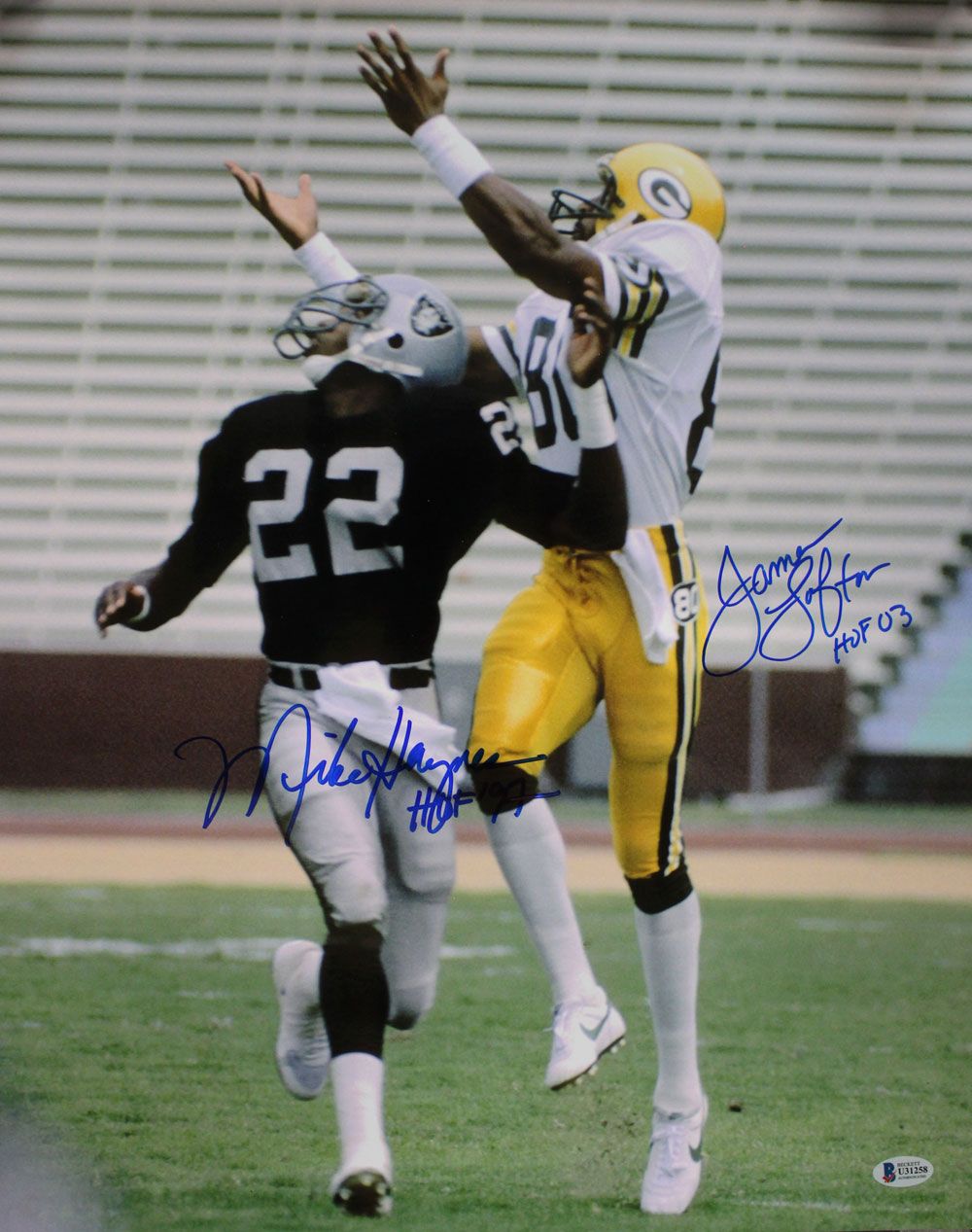 James Lofton &amp; Mike Haynes Signed Packers/Raiders 16x20 Photo HOF BAS