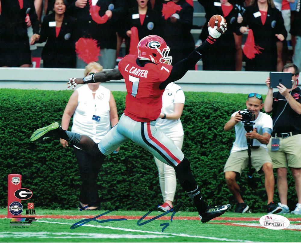 Lorenzo Carter Autographed Georgia Bulldogs 8x10 Photo JSA
