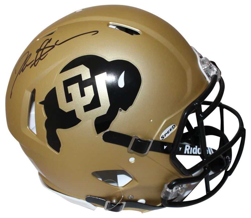 Deion Sanders Signed University of Colorado Buffs Authentic Helmet BAS